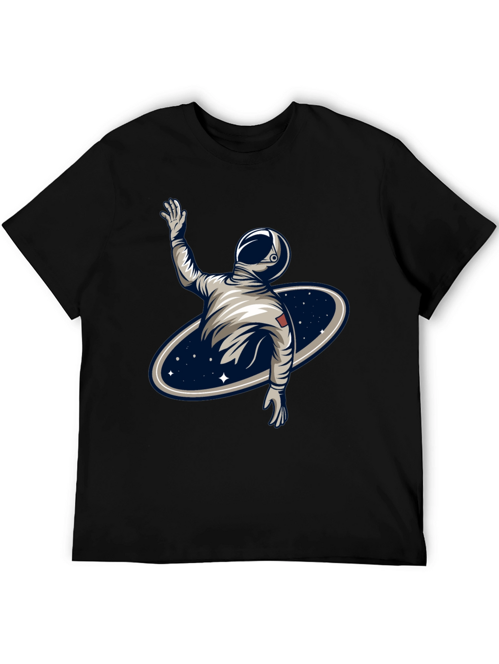 Astronaut Galaxy T-Shirt - Black Graphic Tee
