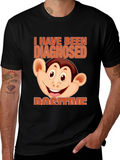 Diagnosed Positive Monkey Graphic T-Shirt