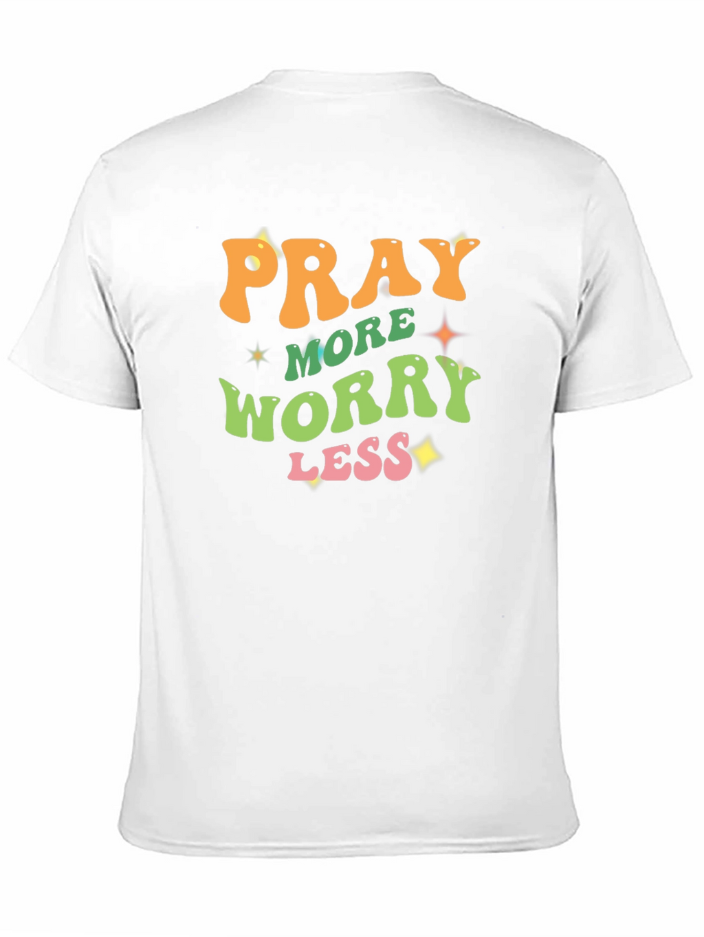 Pray More Worry Less Black T-Shirt