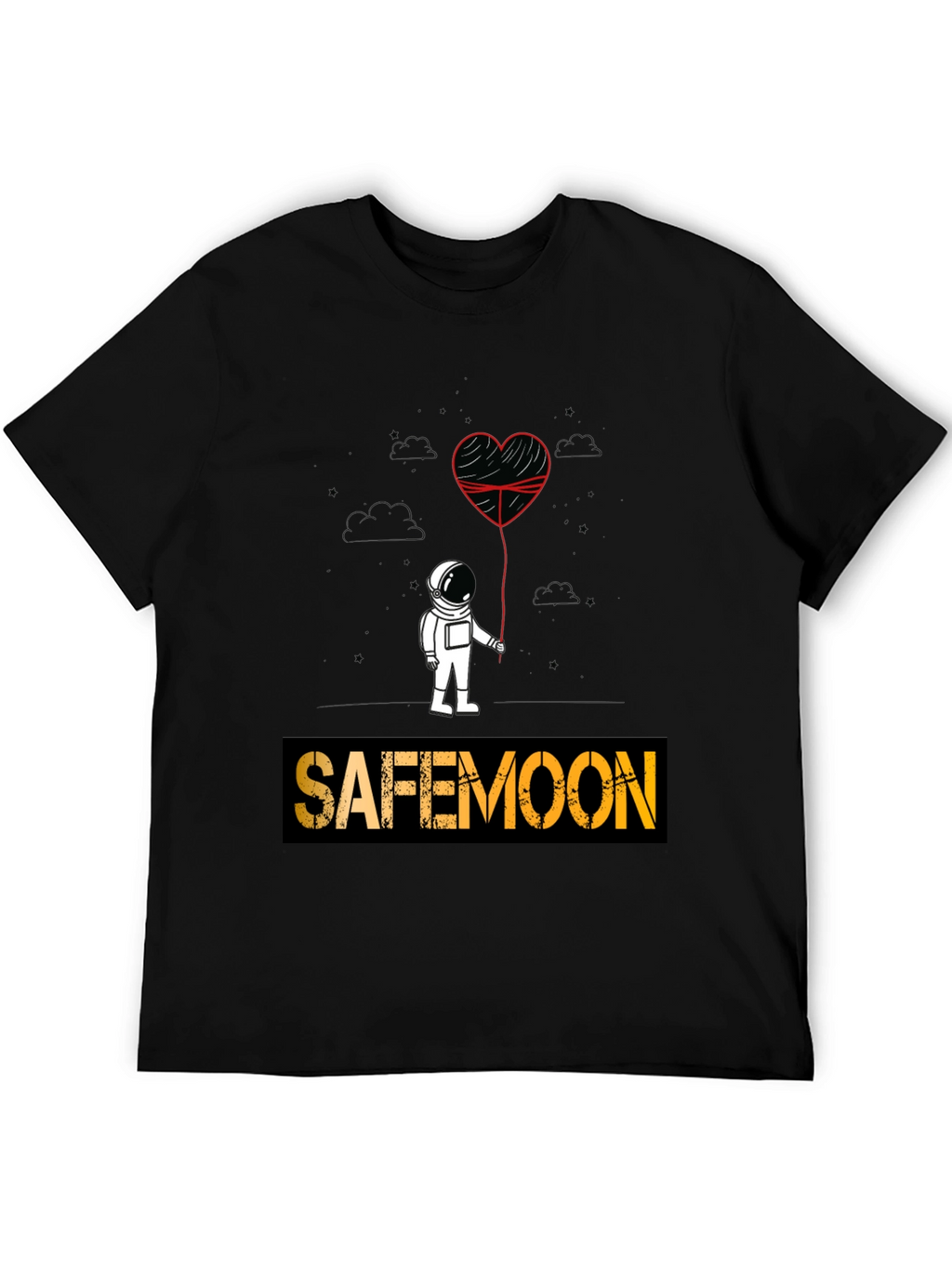 Safemoon Astronaut Heart Balloon Graphic Tee