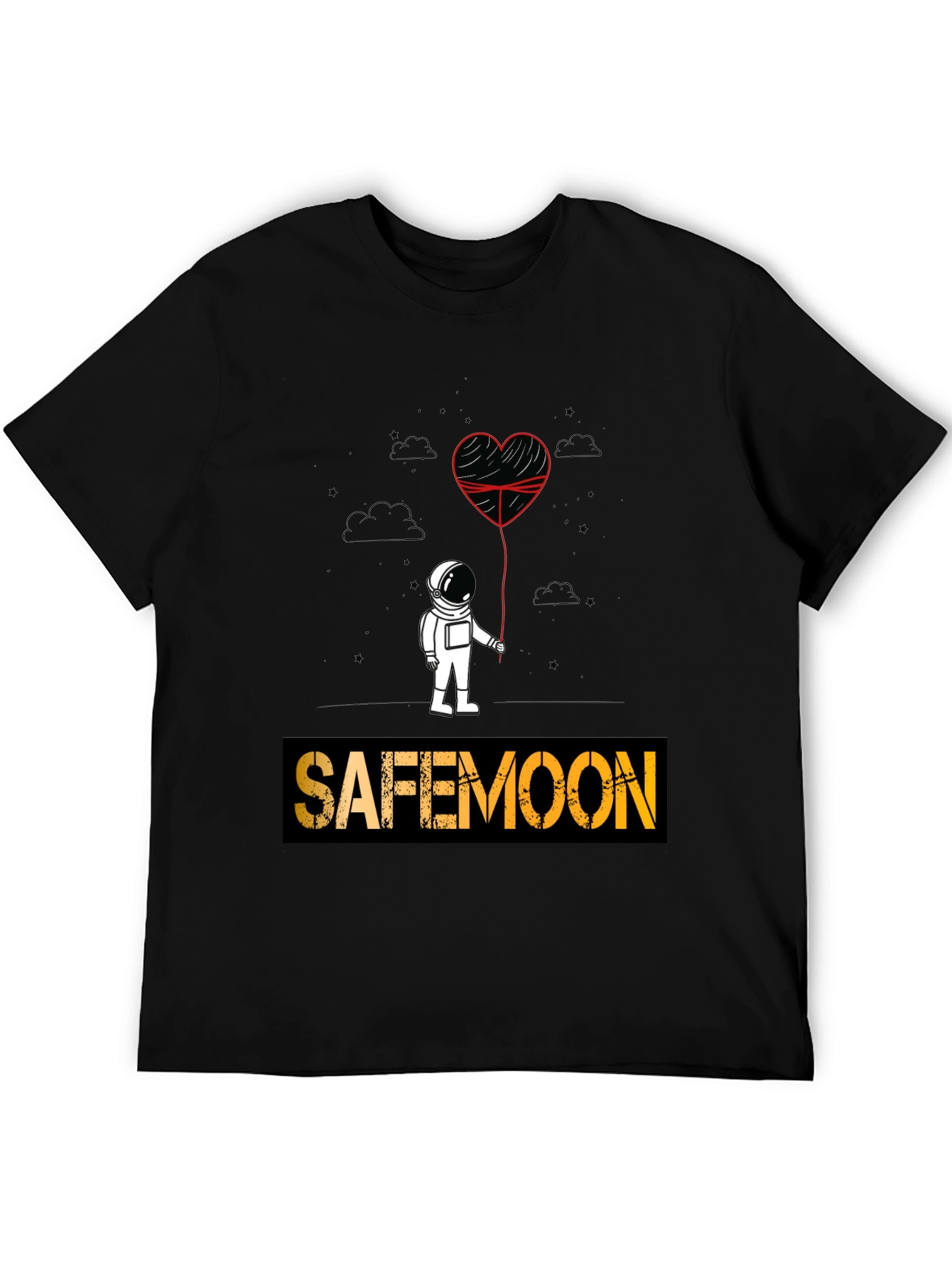 Safemoon Astronaut Heart Balloon Graphic Tee