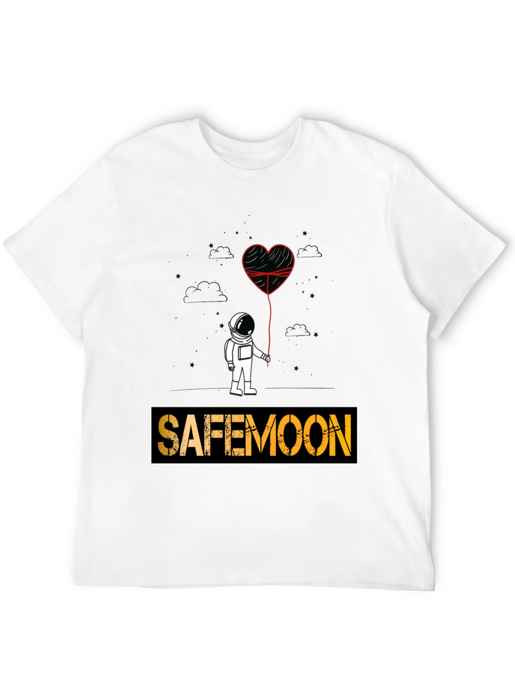 Safemoon Astronaut Heart Balloon Graphic Tee