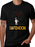 Safemoon Astronaut Heart Balloon Graphic Tee