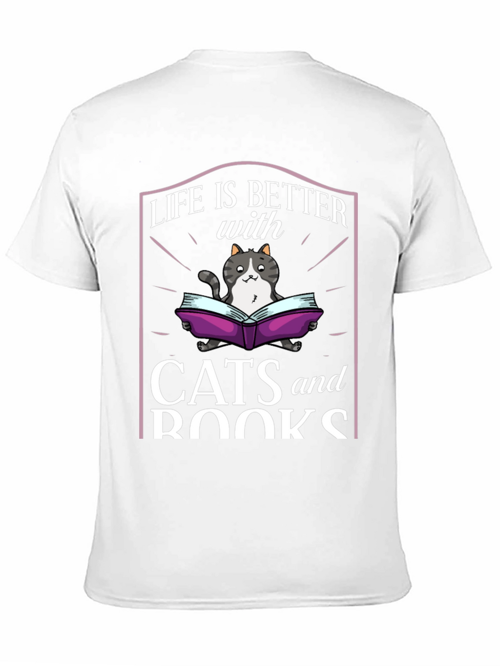 Life is Better with Cats and Books T-Shirt
