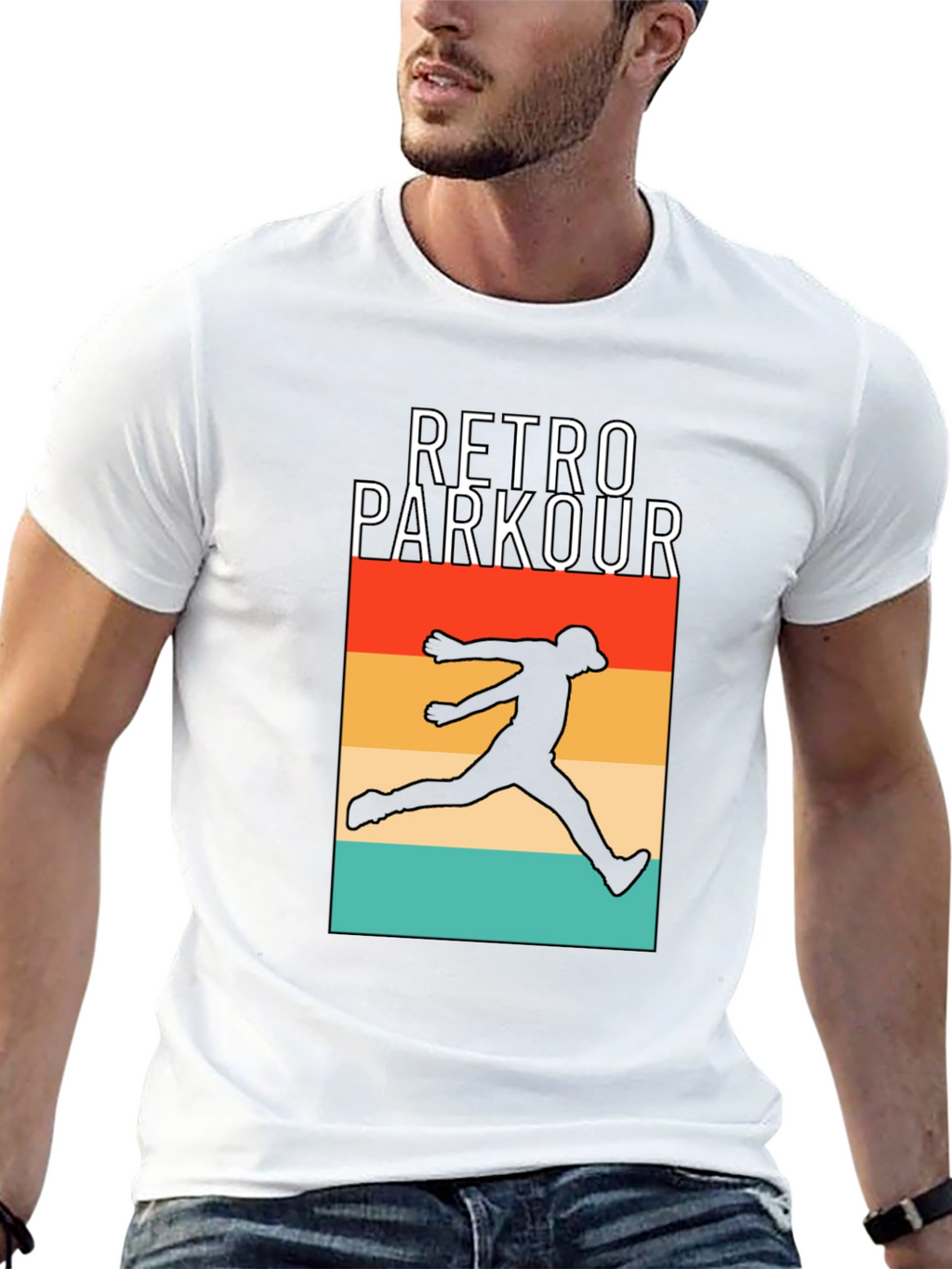 Retro Parkour Graphic T-Shirt - Urban Style Tee
