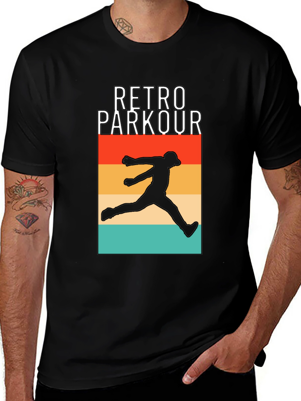 Retro Parkour Graphic T-Shirt - Urban Style Tee