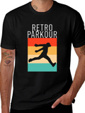 Retro Parkour Graphic T-Shirt - Urban Style Tee
