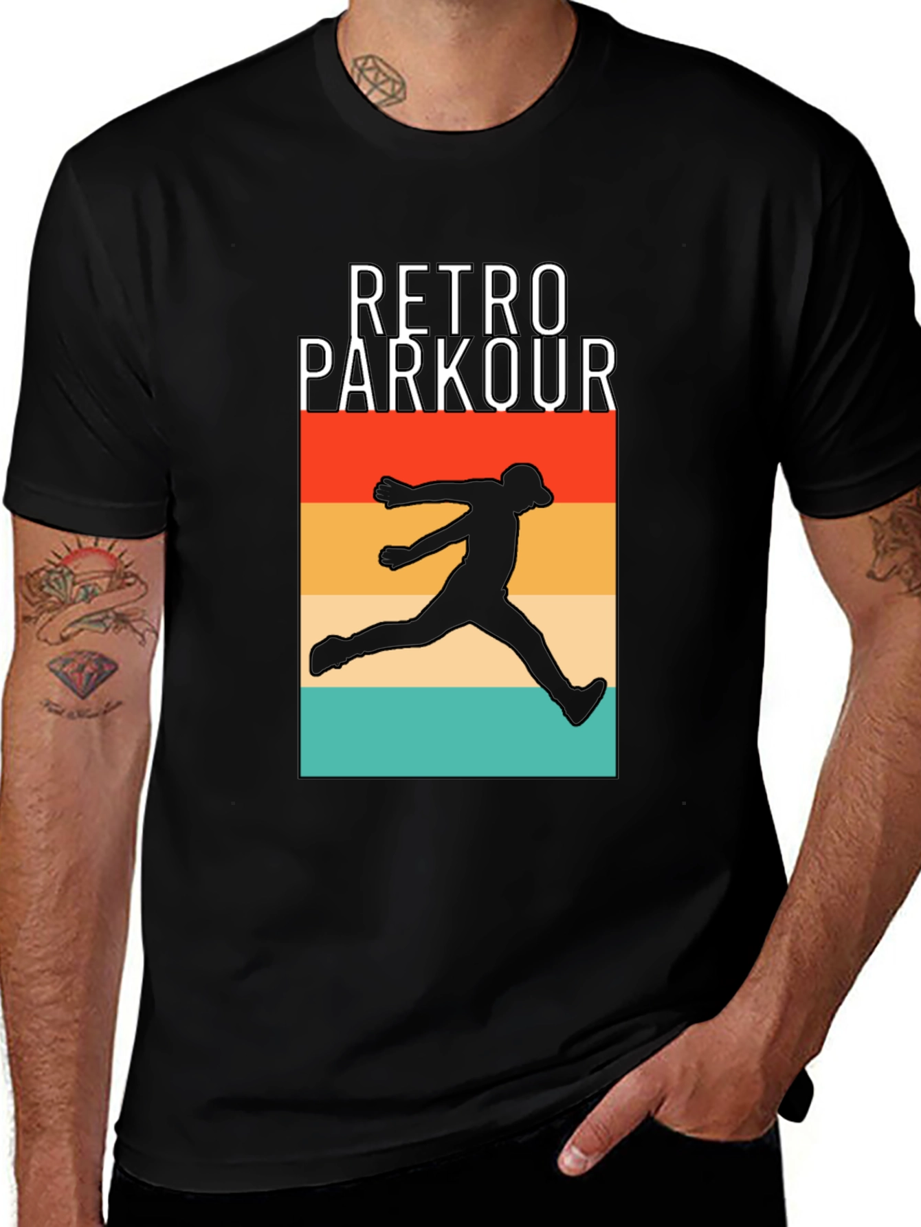 Retro Parkour Graphic T-Shirt - Urban Style Tee
