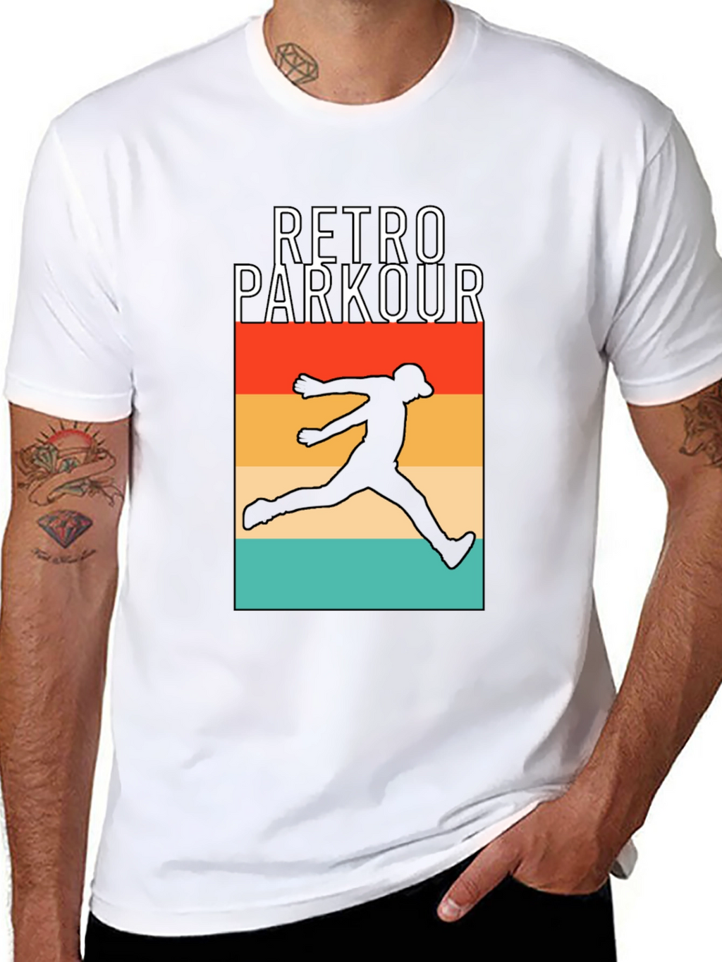 Retro Parkour Graphic T-Shirt - Urban Style Tee