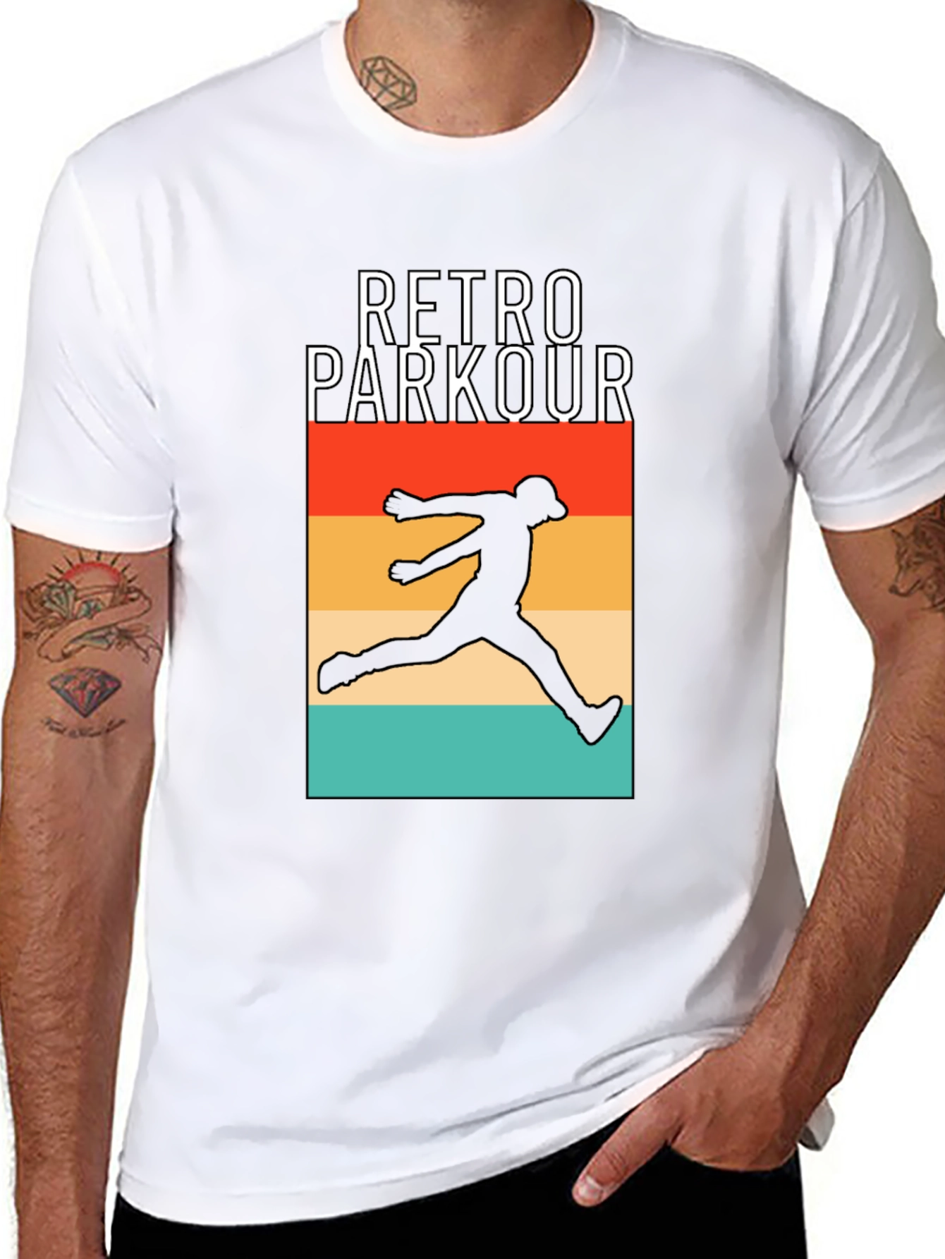 Retro Parkour Graphic T-Shirt - Urban Style Tee