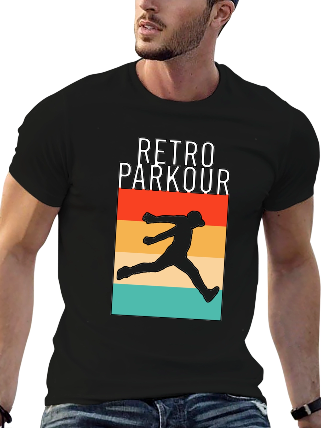 Retro Parkour Graphic T-Shirt - Urban Style Tee