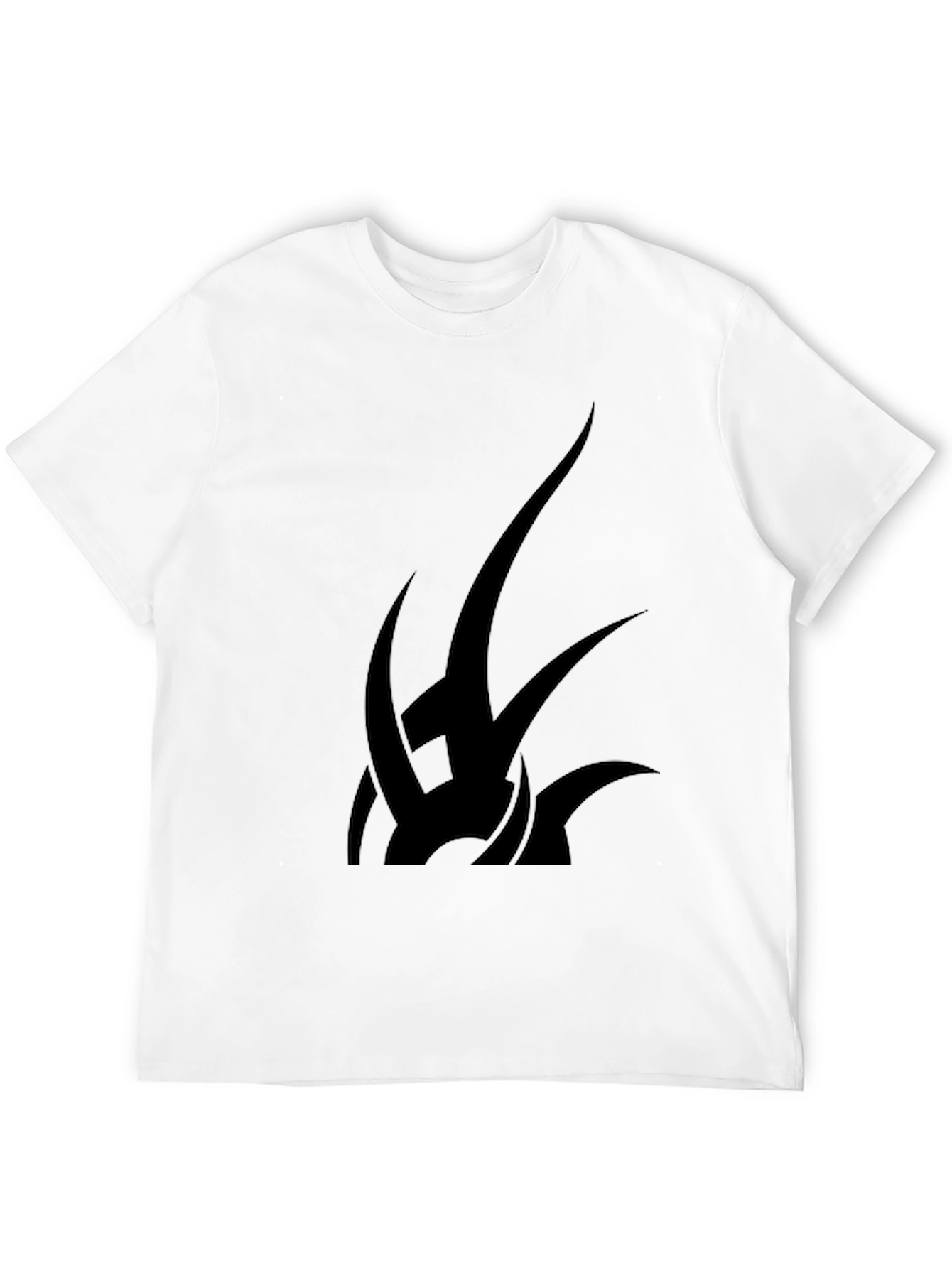 Black T-Shirt with Abstract Tribal Design