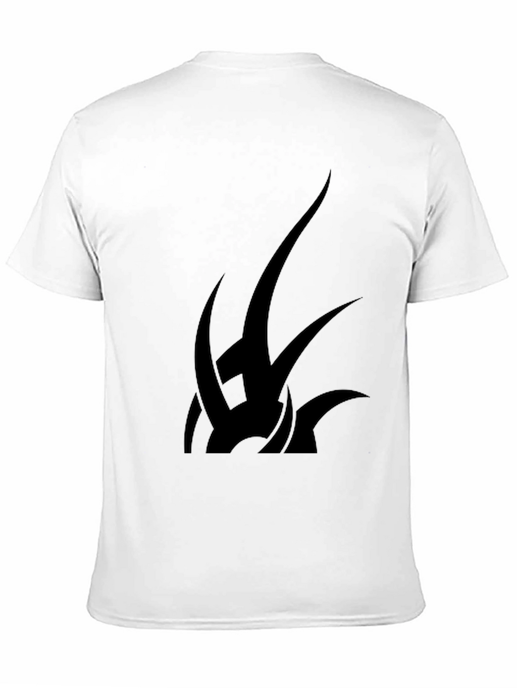 Black T-Shirt with Abstract Tribal Design