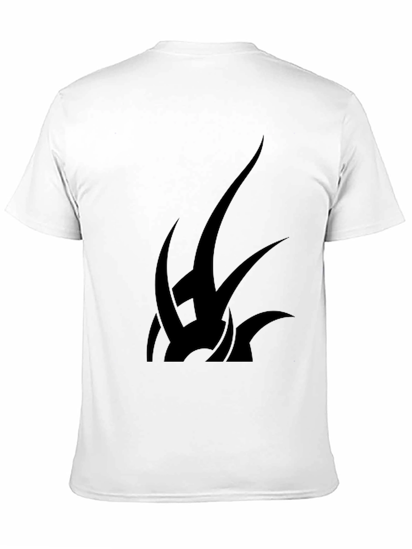 Black T-Shirt with Abstract Tribal Design