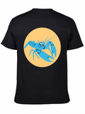 Funny Lobster Graphic Black T-Shirt
