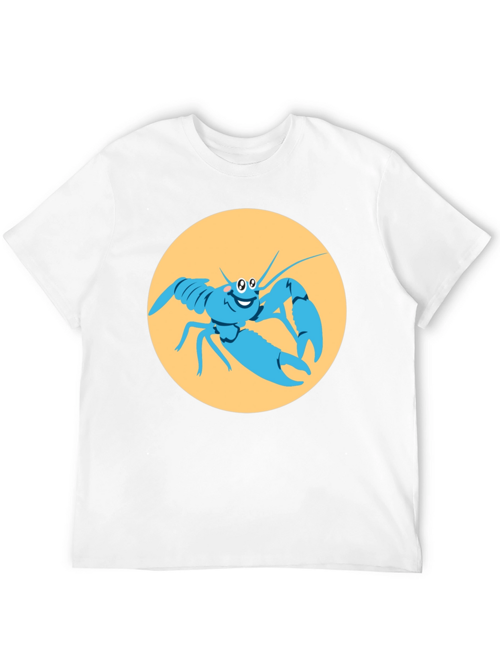 Funny Lobster Graphic Black T-Shirt