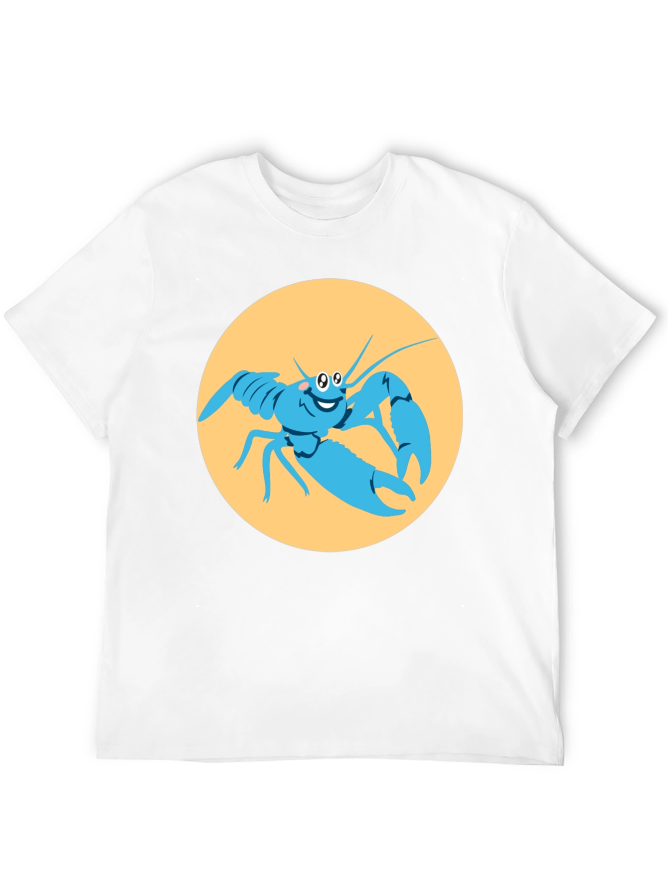 Funny Lobster Graphic Black T-Shirt