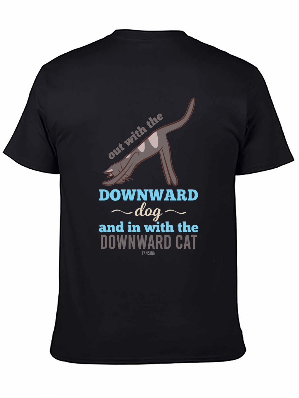 Downward Cat T-Shirt - Yoga Inspired Funny Tee