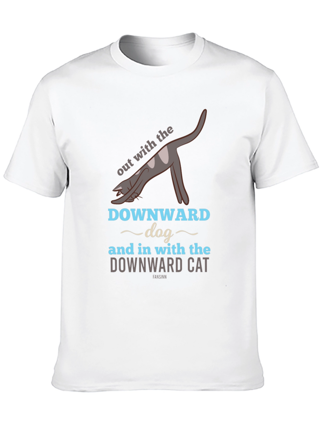 Downward Cat T-Shirt - Yoga Inspired Funny Tee