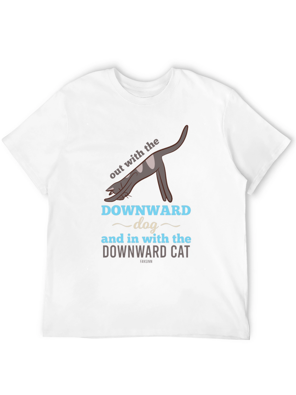 Downward Cat T-Shirt - Yoga Inspired Funny Tee