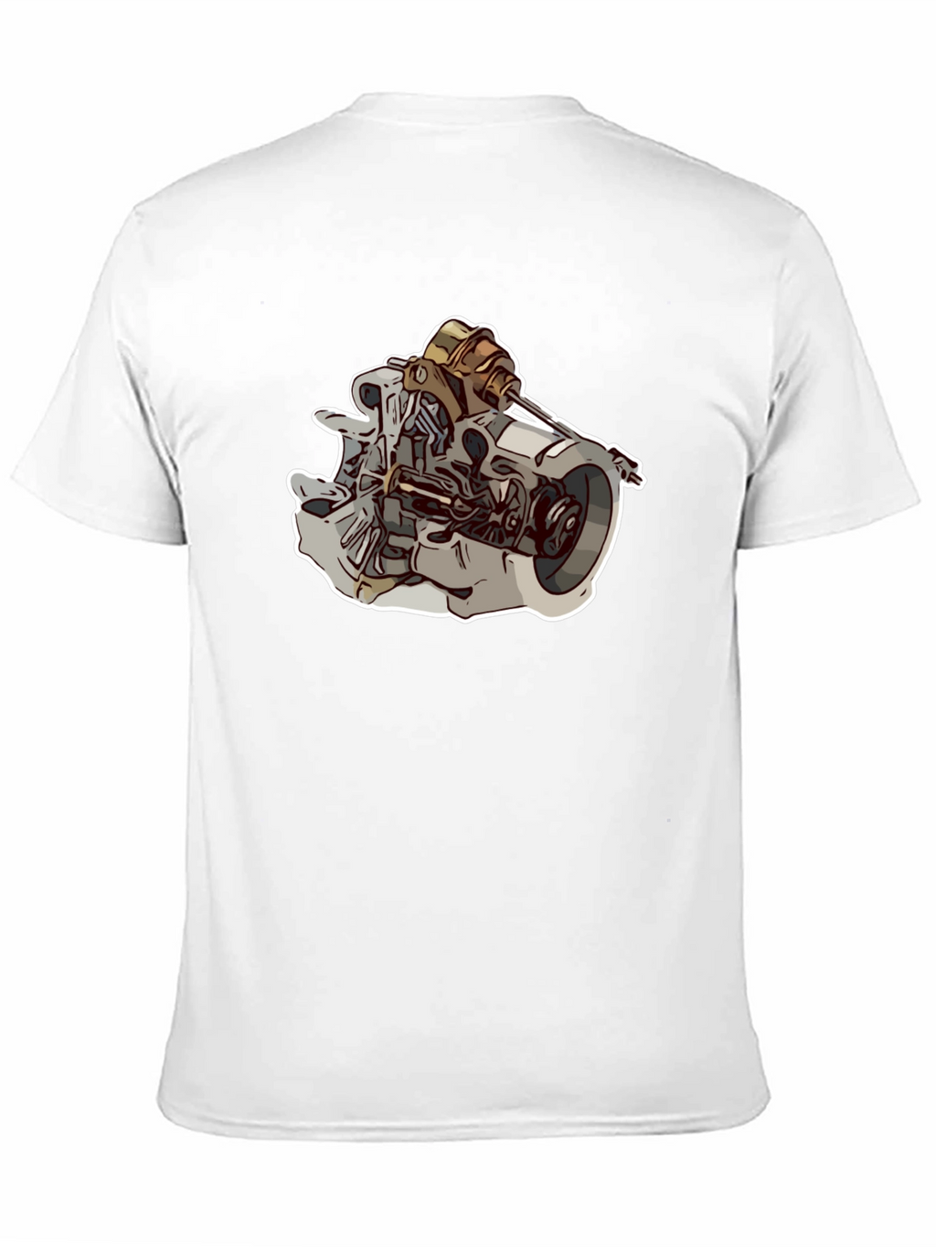 Engine Graphic Black T-Shirt for Men