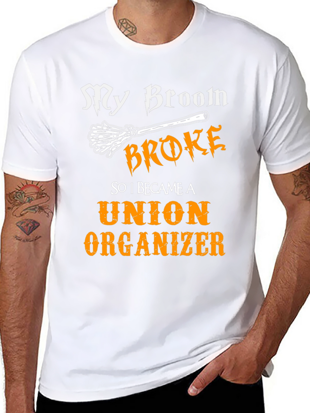 My Broom Broke Union Organizer Graphic Tee