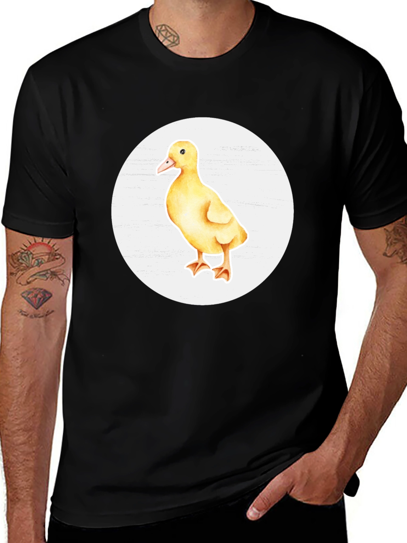 Duckling Graphic Black T-Shirt