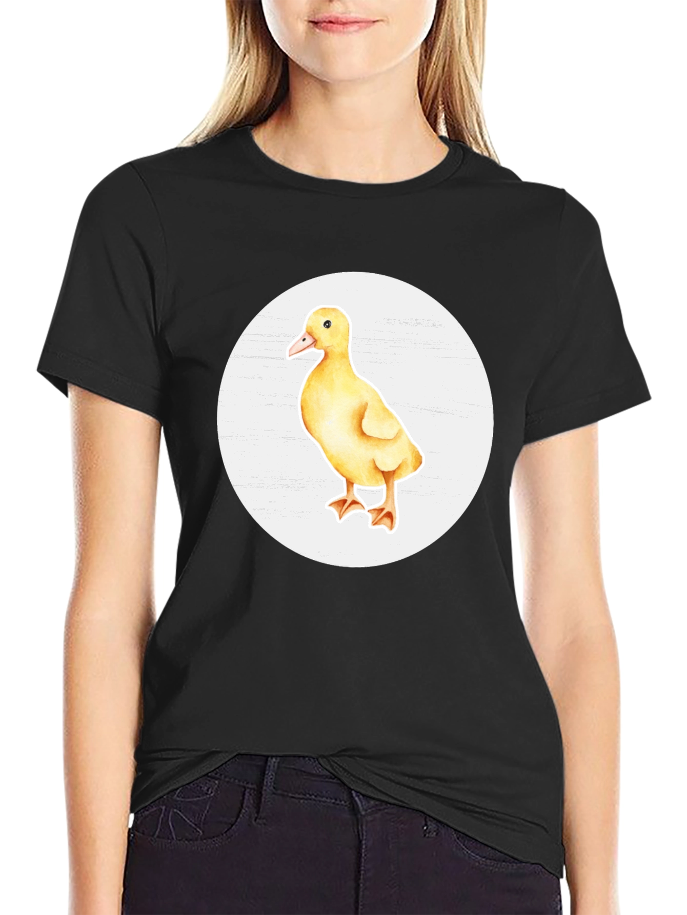 Duckling Graphic Black T-Shirt