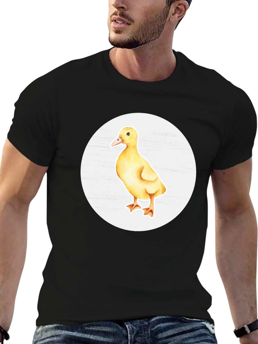 Duckling Graphic Black T-Shirt
