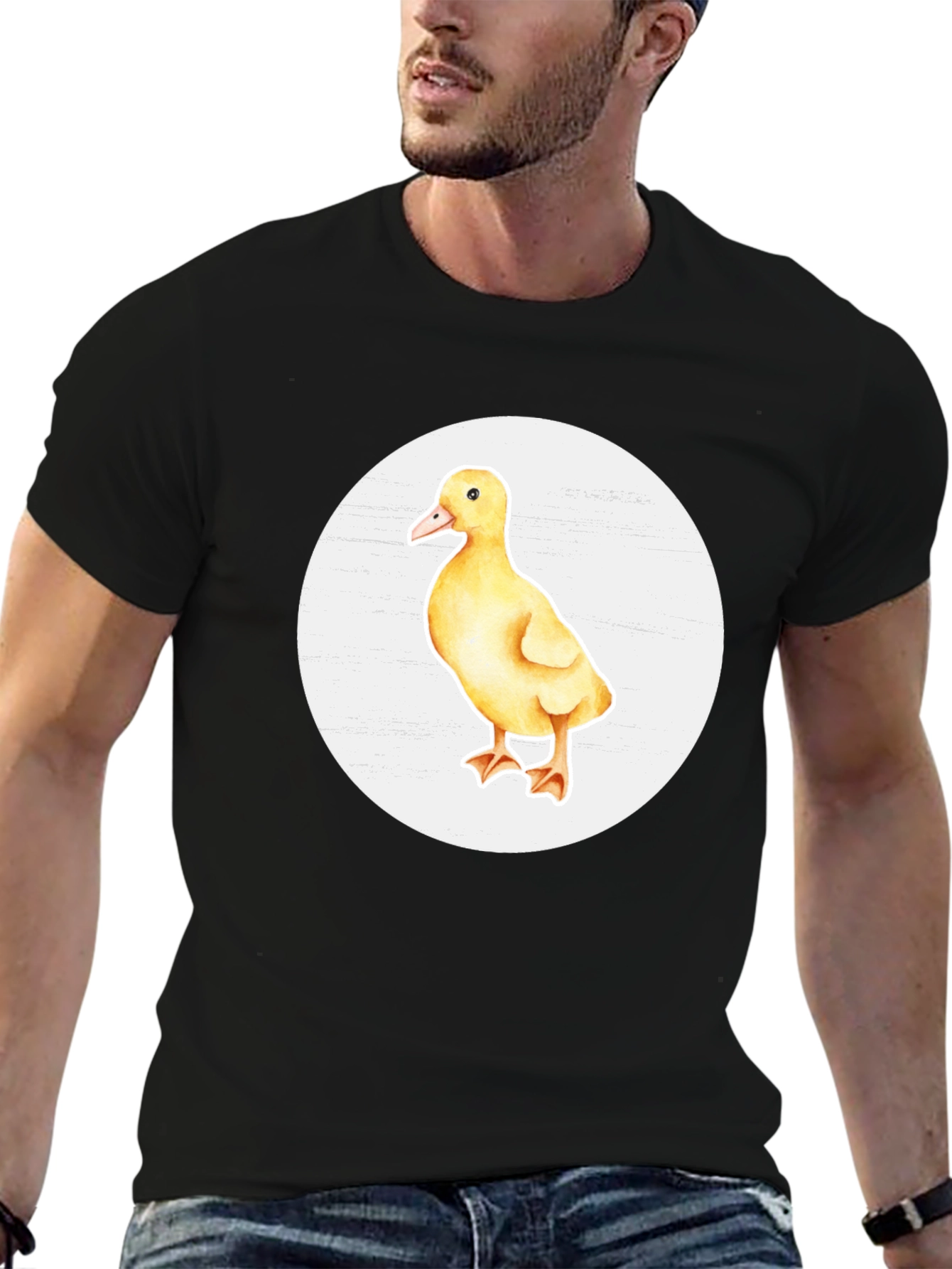 Duckling Graphic Black T-Shirt