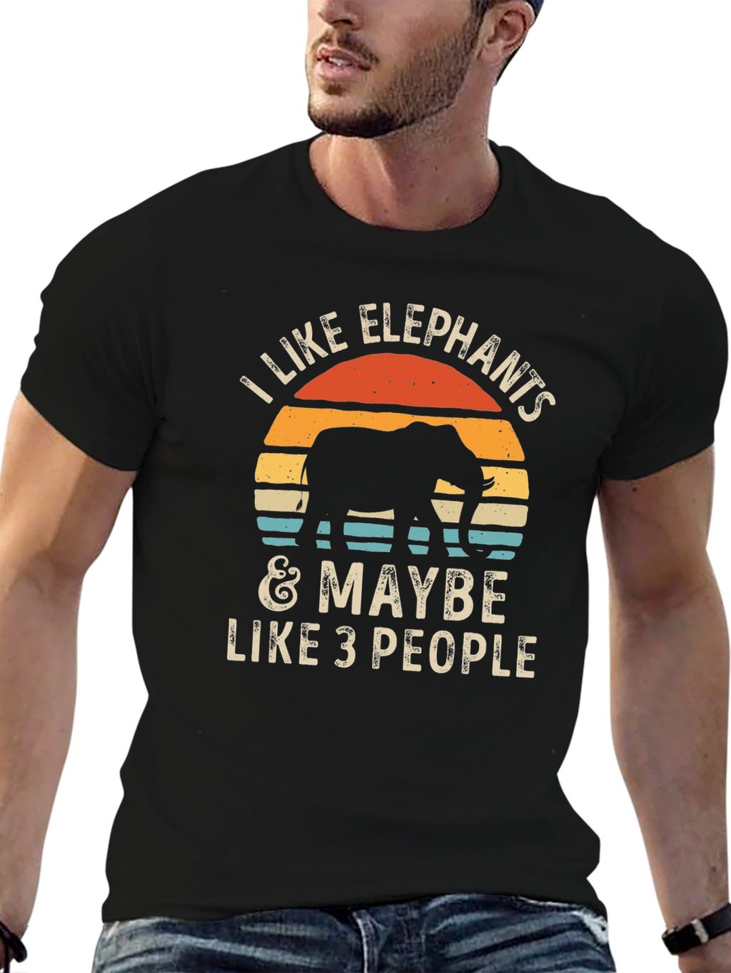 Elephant Lover Graphic Tee - I Like Elephants T-Shirt