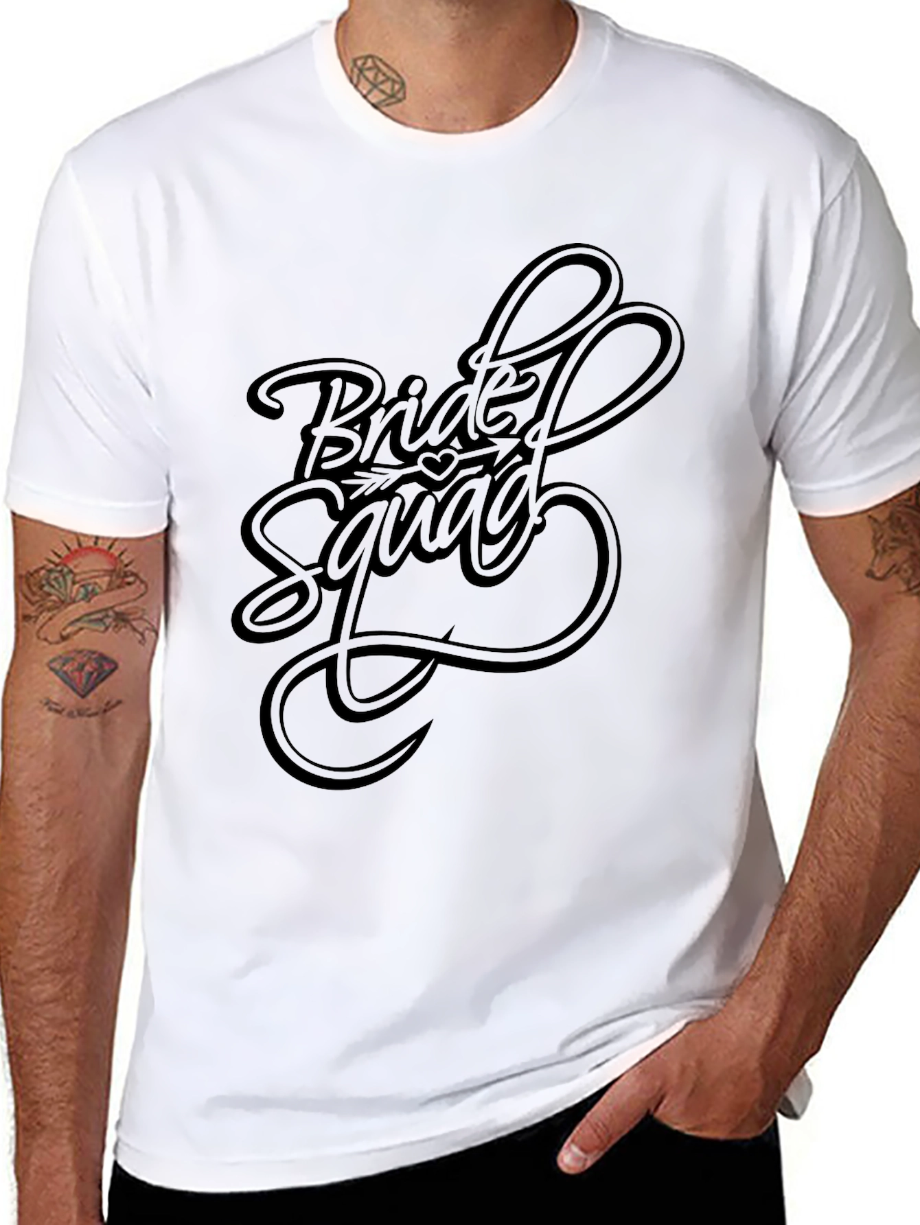 Bride Squad Crew Neck T-Shirt - Black