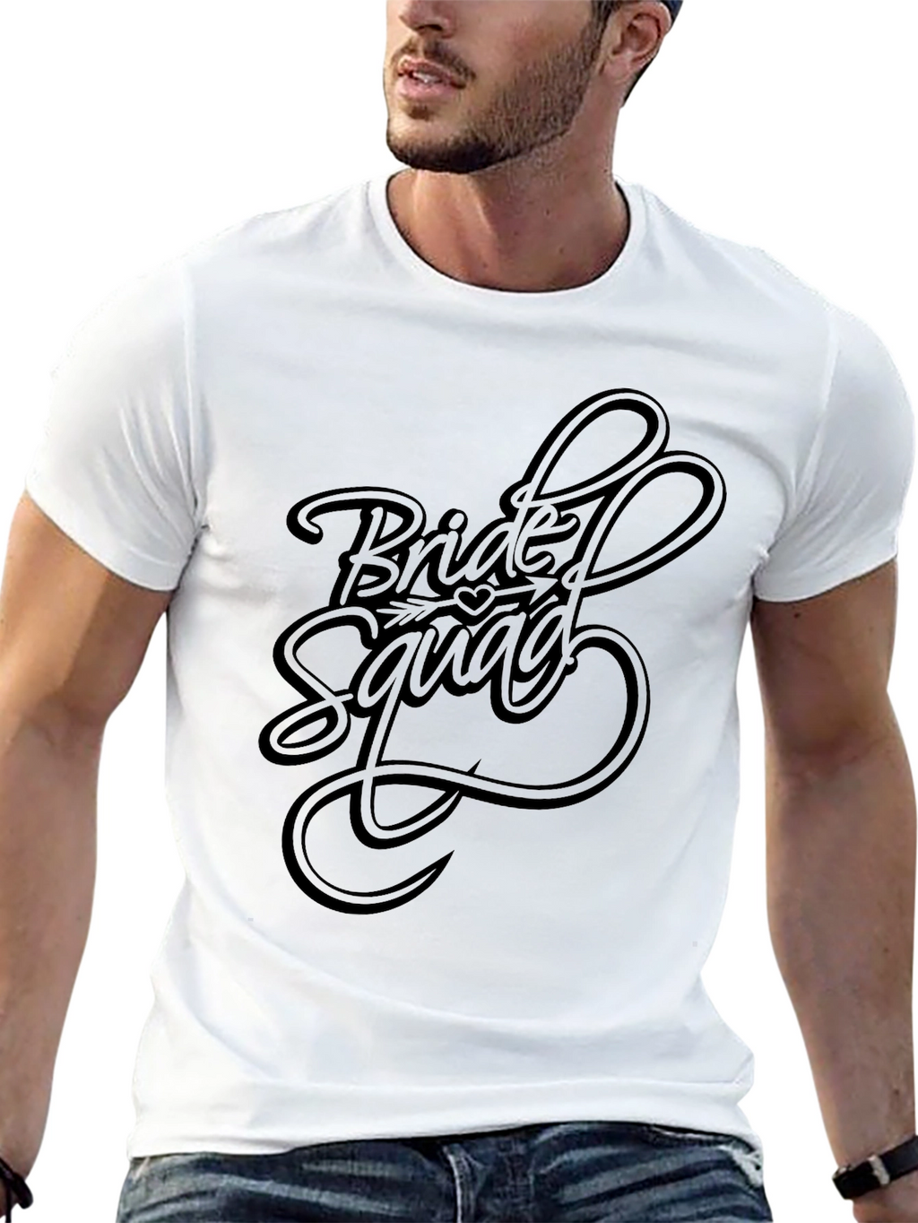 Bride Squad Crew Neck T-Shirt - Black