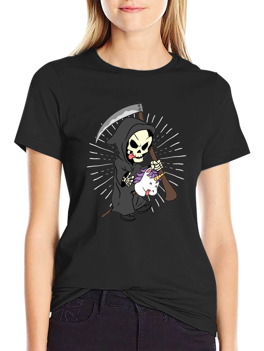 Grim Reaper Unicorn T-Shirt