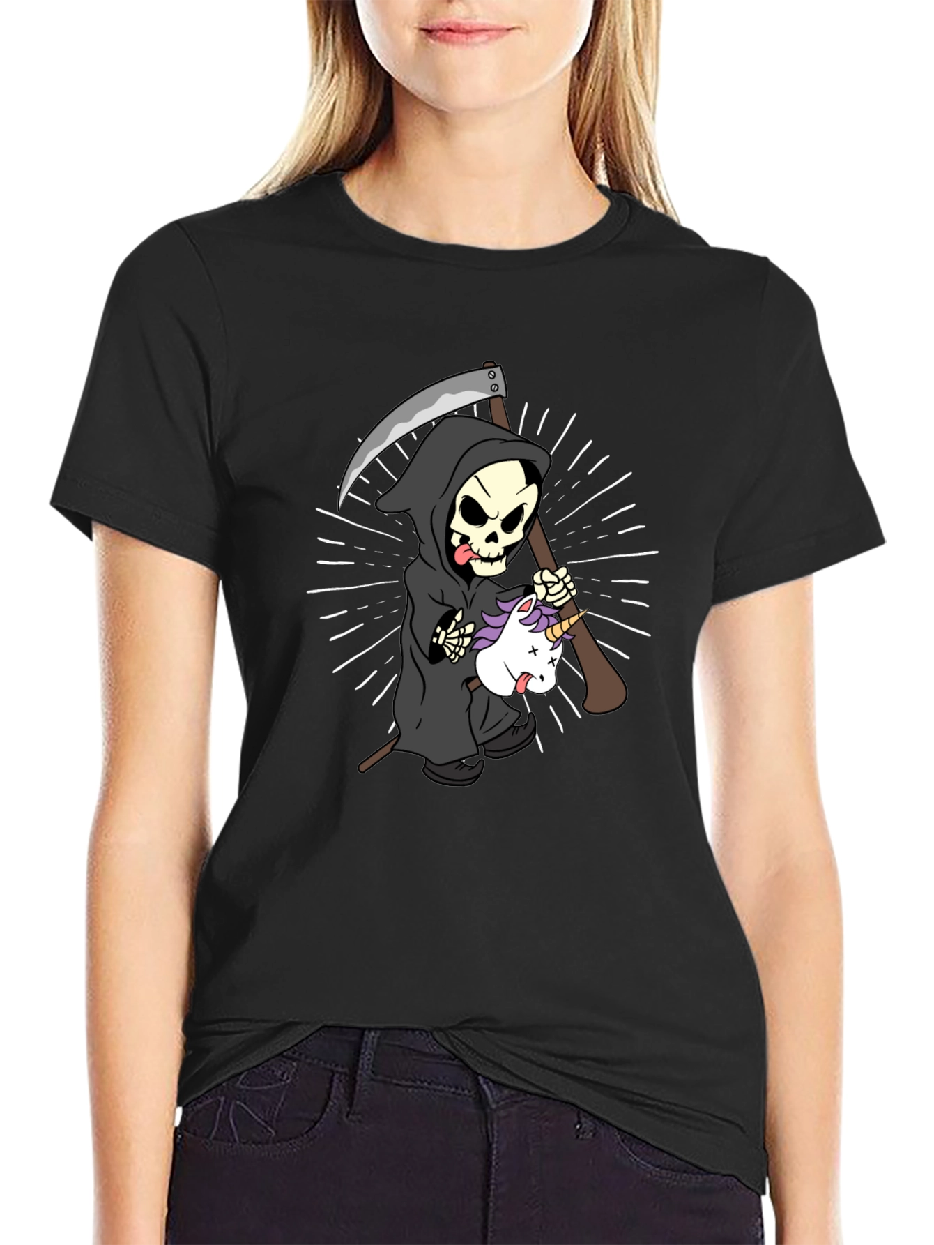 Grim Reaper Unicorn T-Shirt