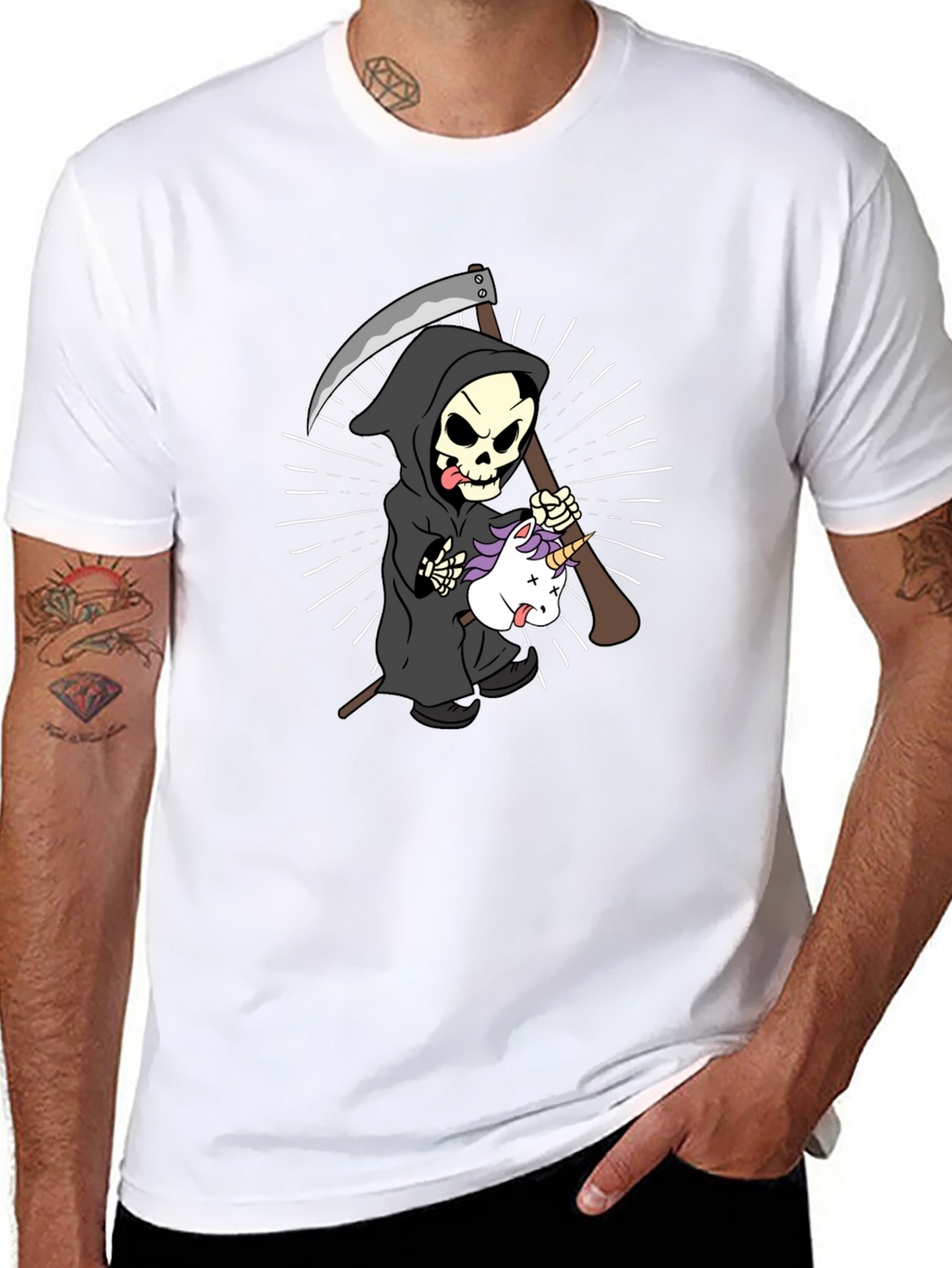 Grim Reaper Unicorn T-Shirt