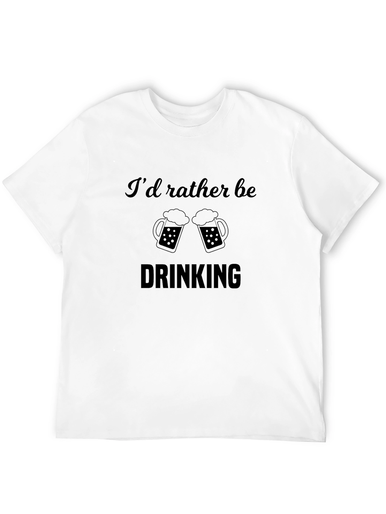 Id Rather Be Drinking Black T-Shirt