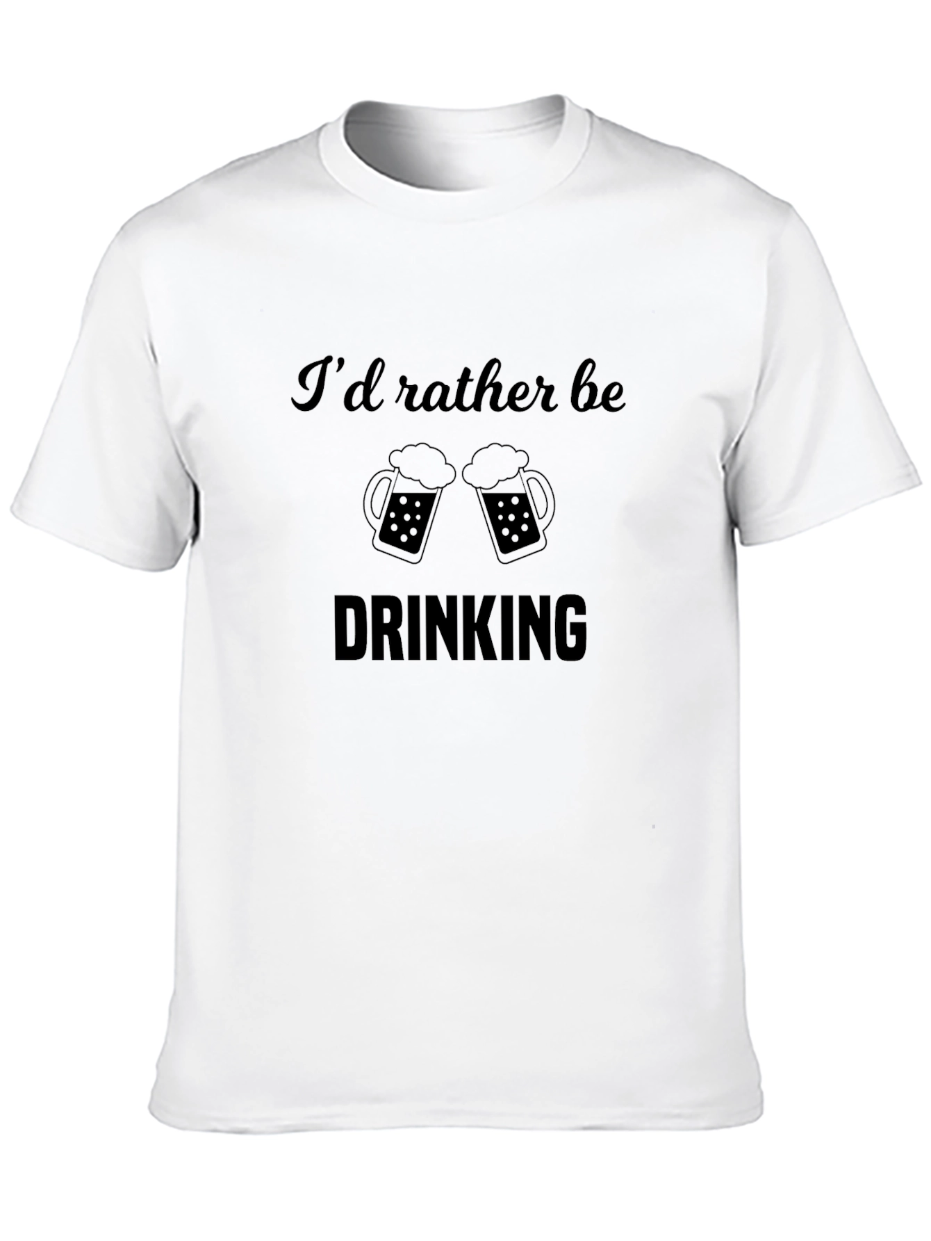 Id Rather Be Drinking Black T-Shirt