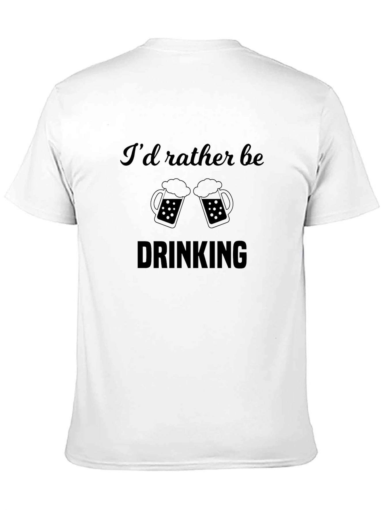 Id Rather Be Drinking Black T-Shirt
