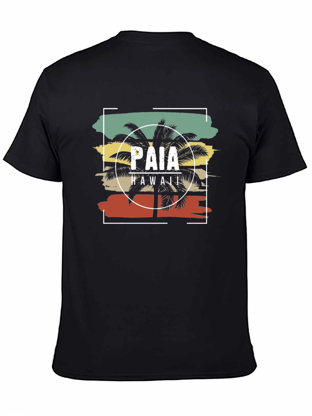 Paia Hawaii Retro Palm Tree Graphic T-Shirt
