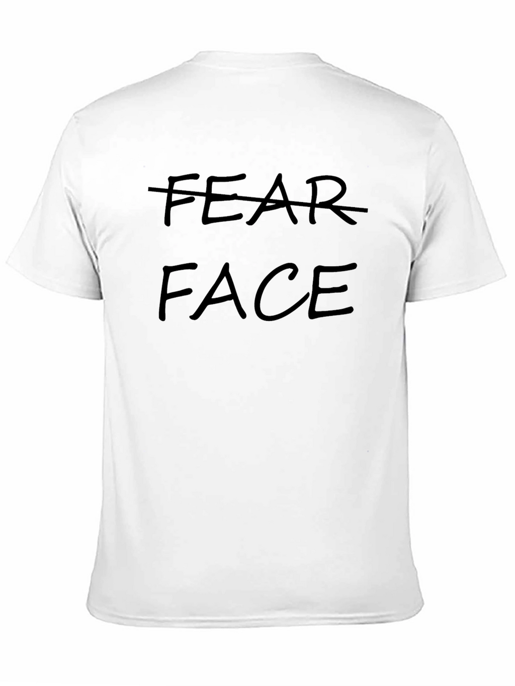 Fear Face Black Graphic Tee Shirt