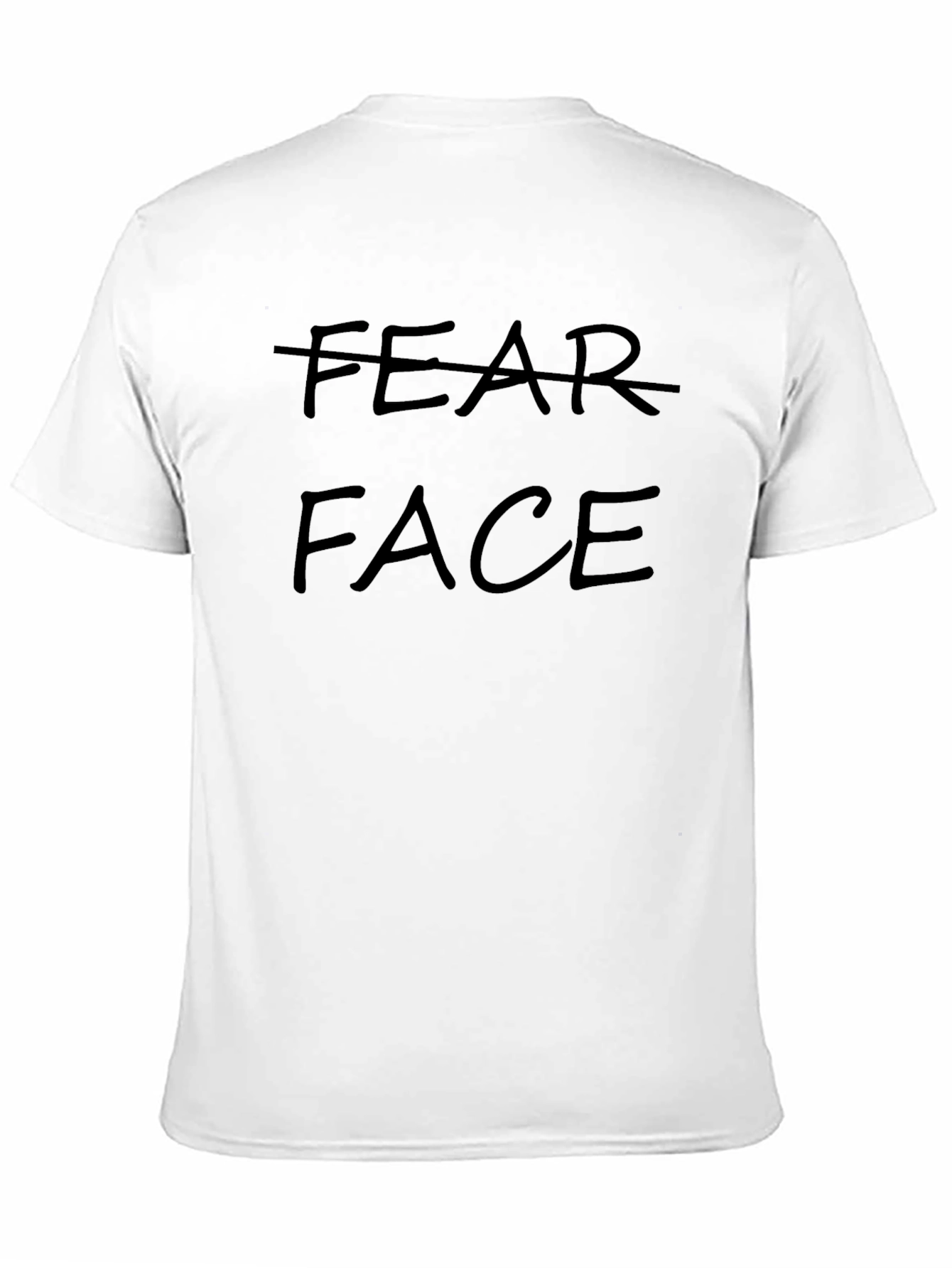 Fear Face Black Graphic Tee Shirt