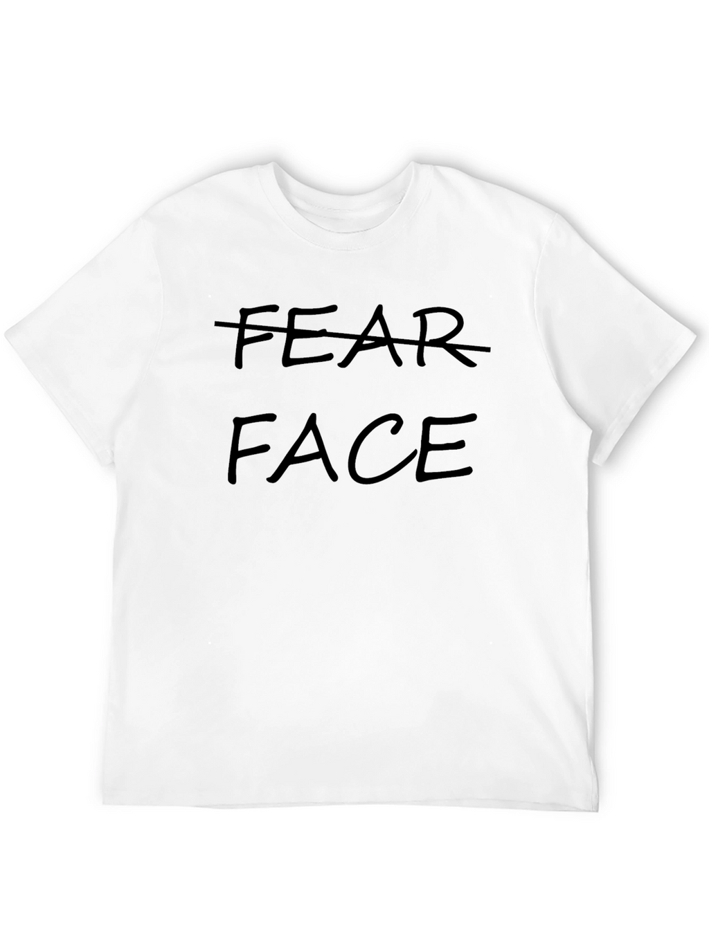 Fear Face Black Graphic Tee Shirt