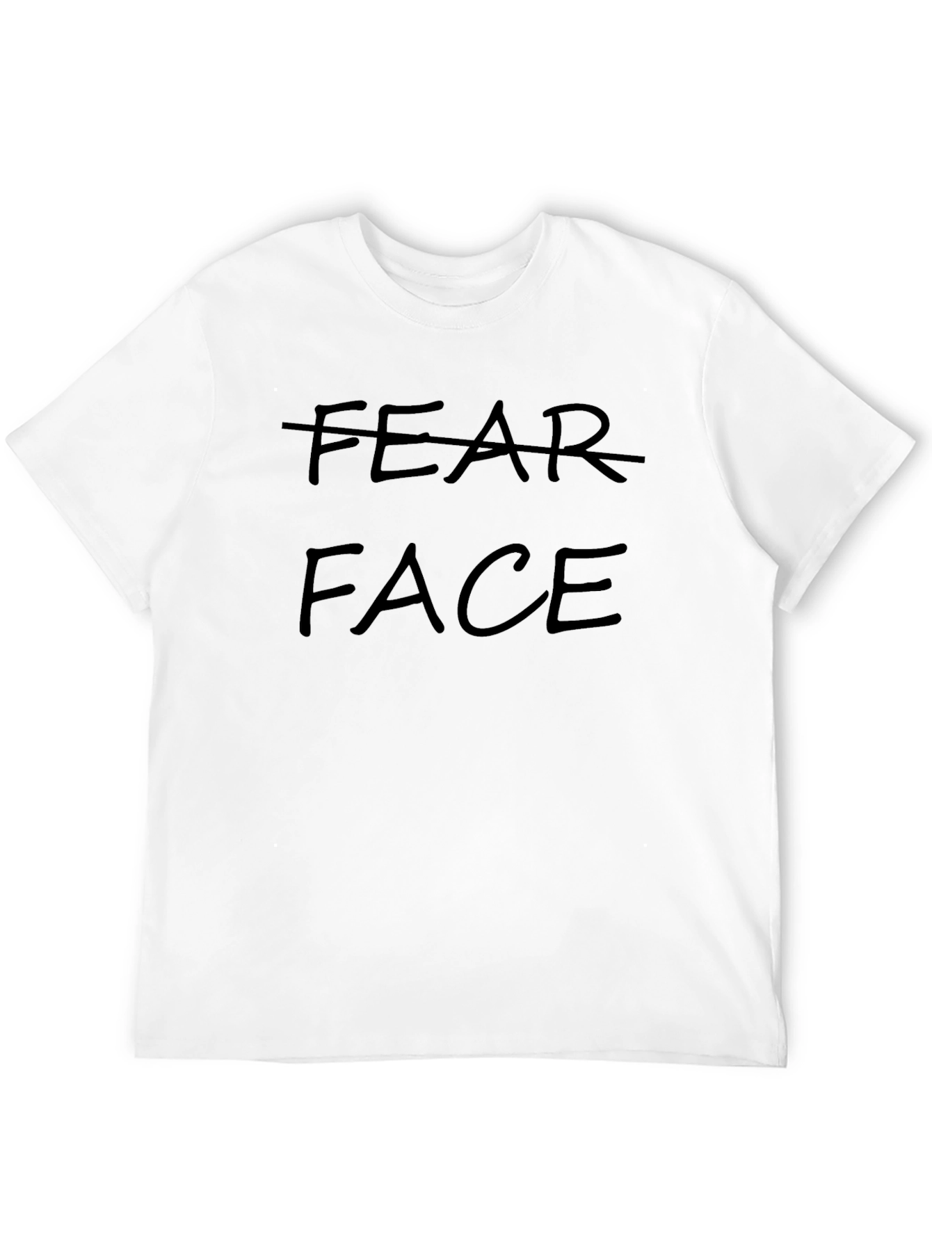 Fear Face Black Graphic Tee Shirt