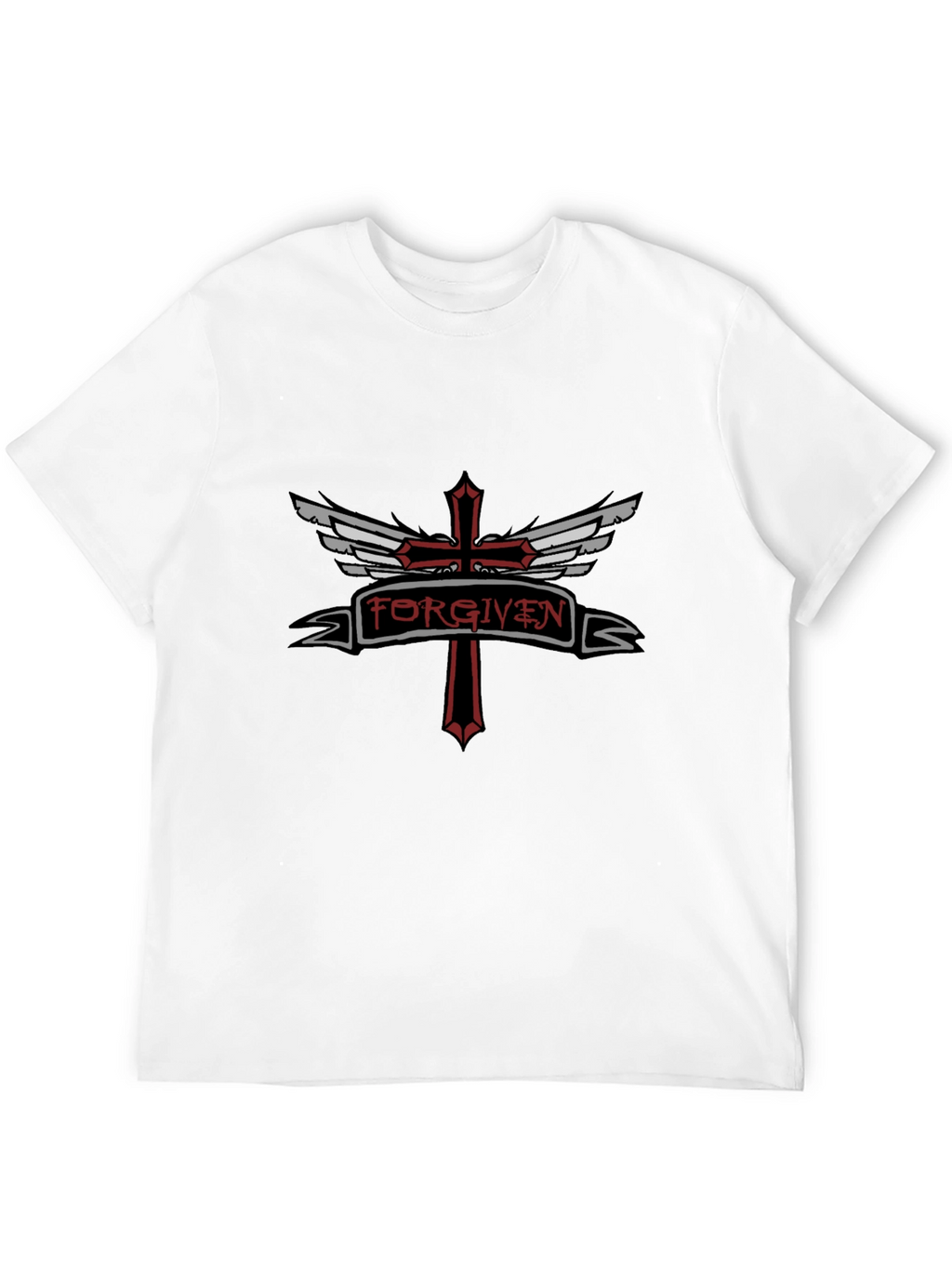 Forgiven Cross Graphic Tee - Religious Inspired Design