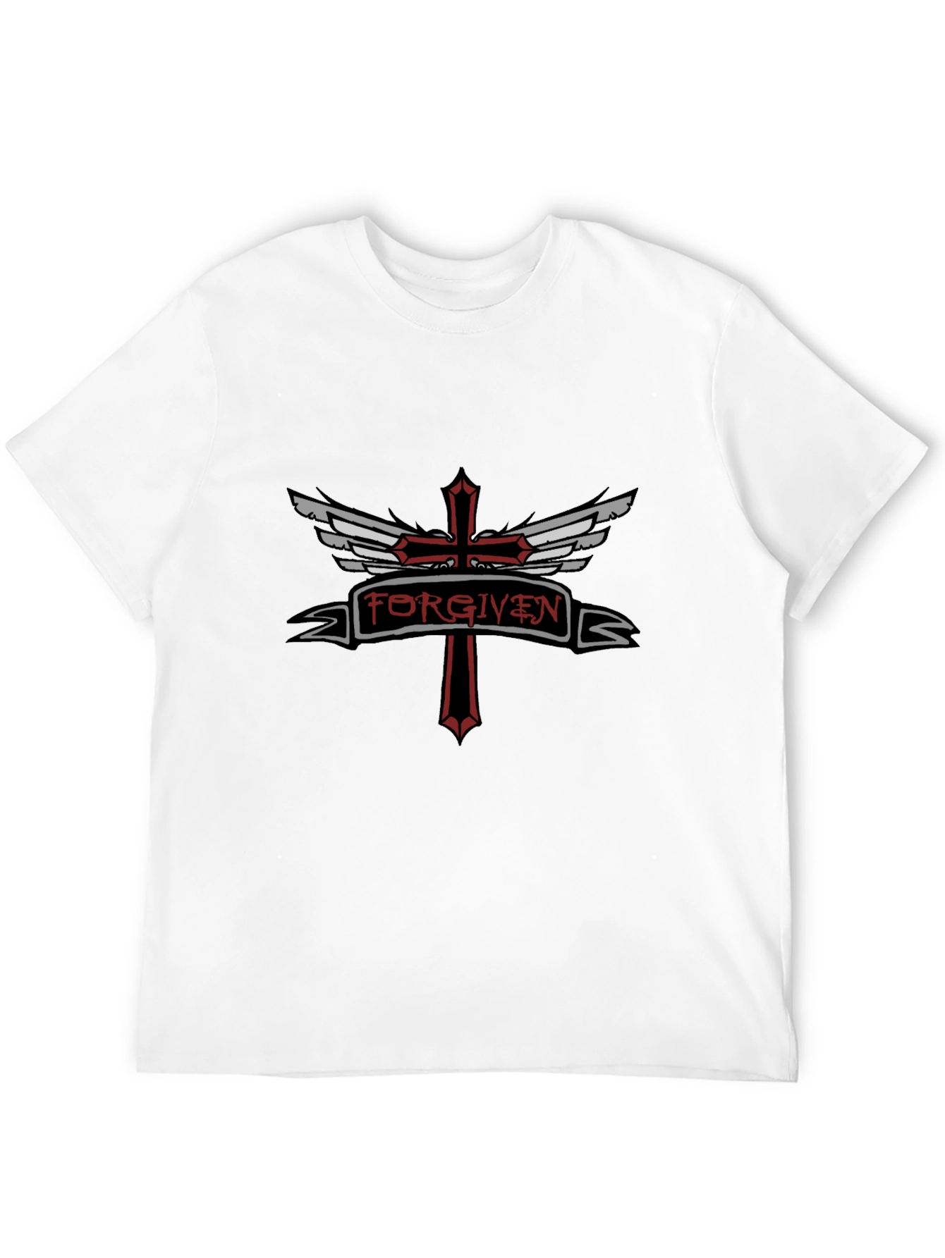 Forgiven Cross Graphic Tee - Religious Inspired Design