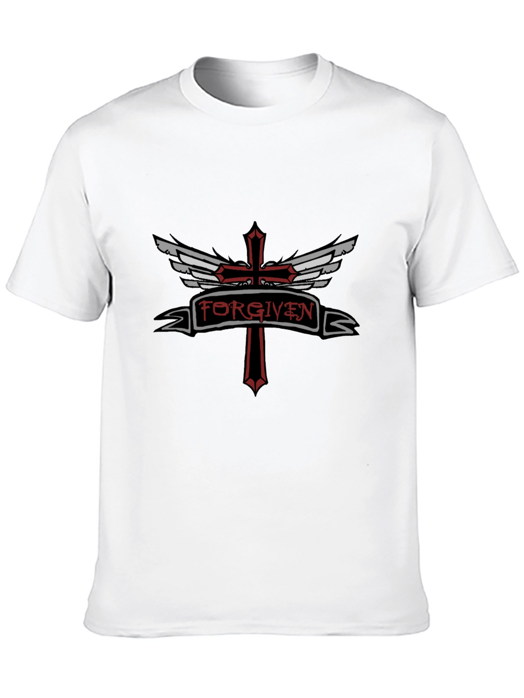 Forgiven Cross Graphic Tee - Religious Inspired Design