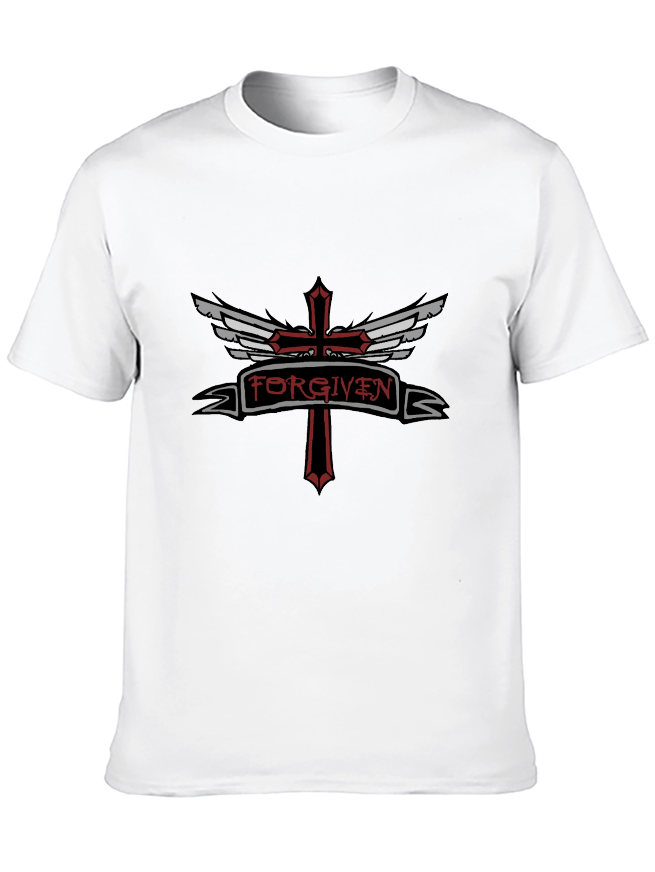 Forgiven Cross Graphic Tee - Religious Inspired Design