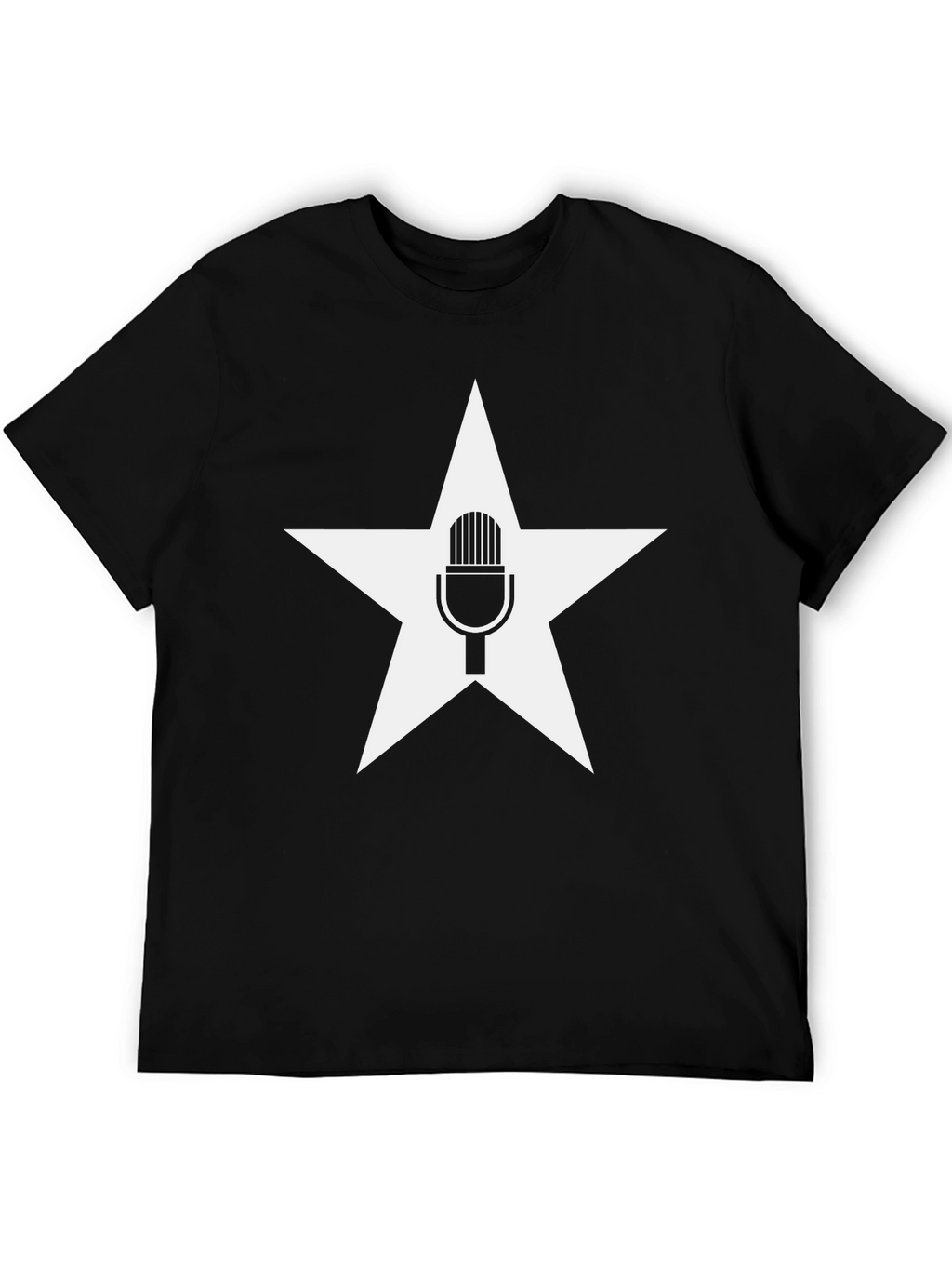 Star Microphone Black T-Shirt