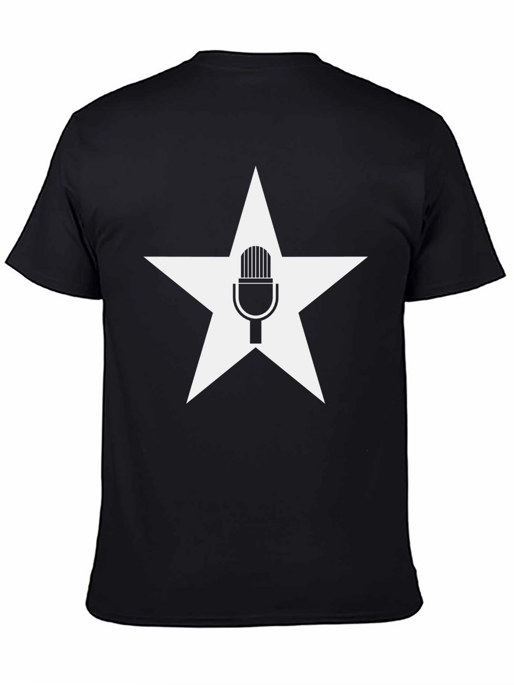 Star Microphone Black T-Shirt